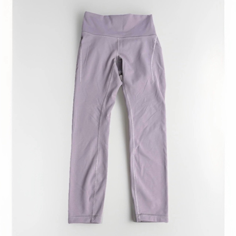 Lululemon High-Rise Leggings Sz 6 Side Pockets + Hidden Pocket Adjustable Waist
